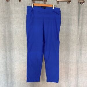 Jones & Co Blue Pull-On Ankle Pants – Size 12 – Stretch Career Work Pants